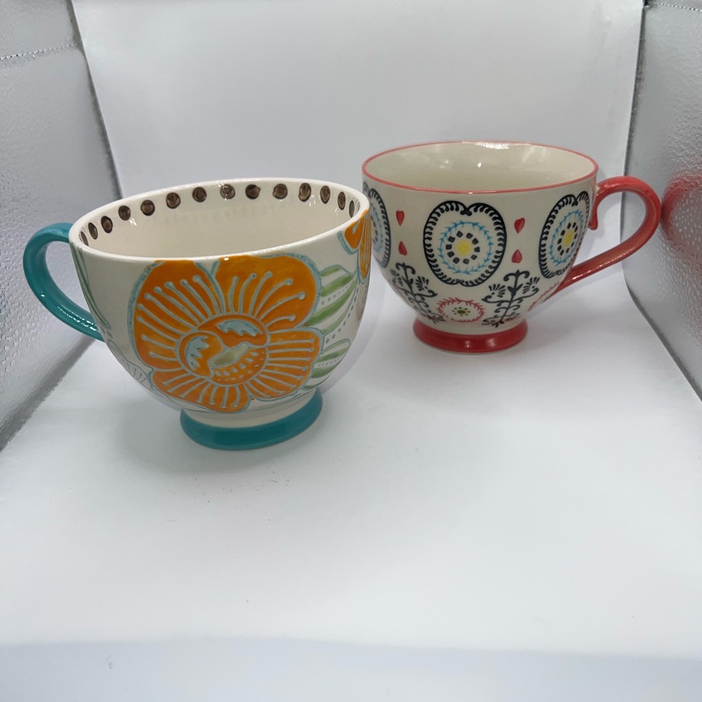 Set Of Two oversized mugs from the Dutch Wax collection by Coastline Imports